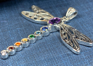 Chakra Dragonfly Necklace