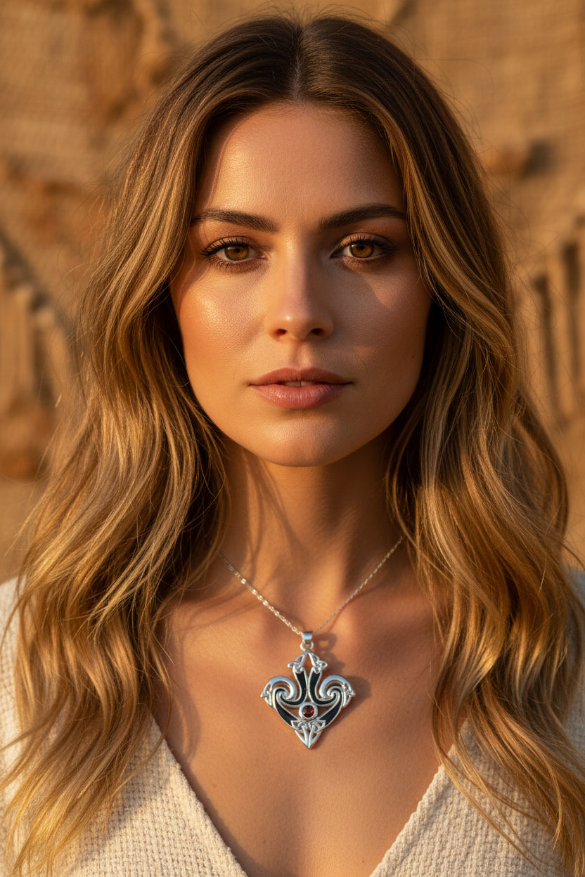 Ove Celtic Trinity Knot Necklace in Sterling Silver — view 7