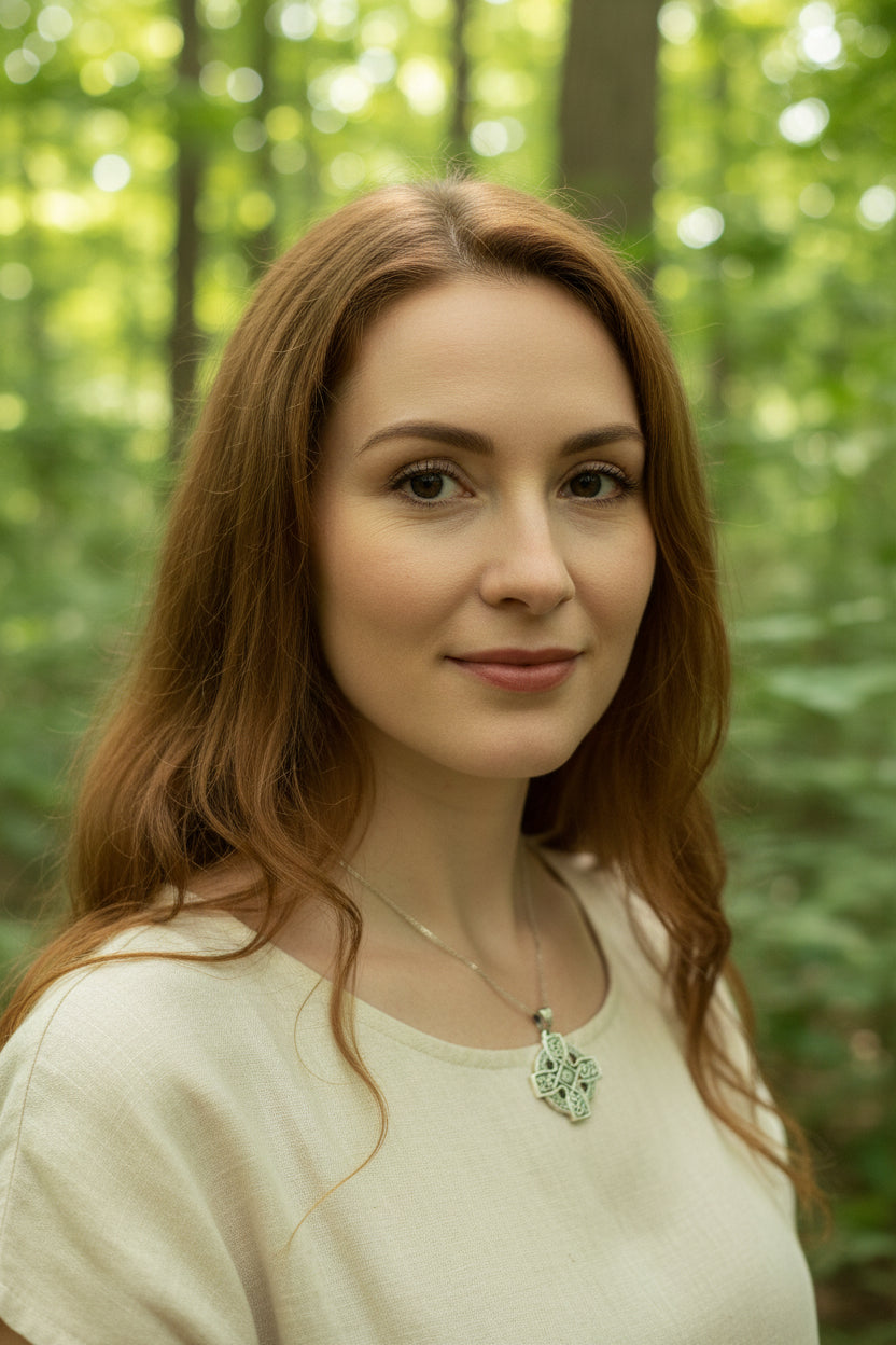 Lyre Celtic Cross Necklace — view 6