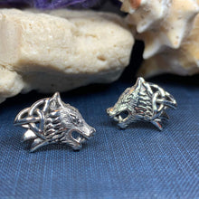 Load image into Gallery viewer, Annar Celtic Wolf Earrings
