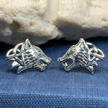 Load image into Gallery viewer, Annar Celtic Wolf Earrings
