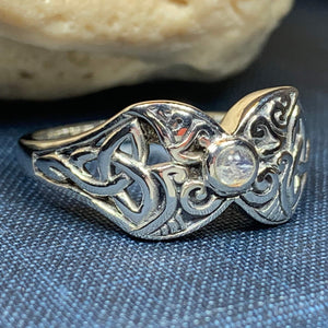 Celtic Triple Moon Ring – Celtic Crystal Design Jewelry
