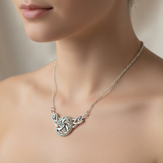 Celtic Wheel of Life Necklace in Sterling Silver