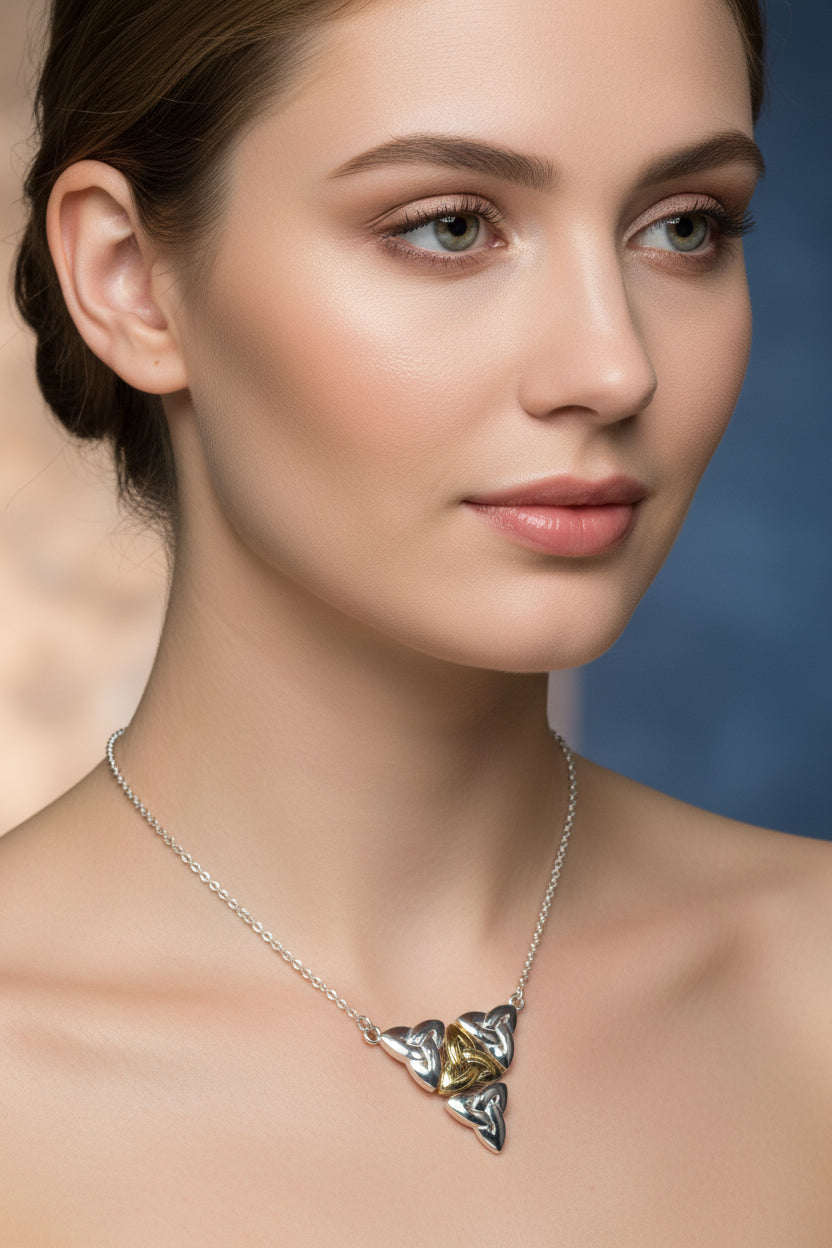 Kassity Celtic Trinity Knot Necklace in Sterling Silver