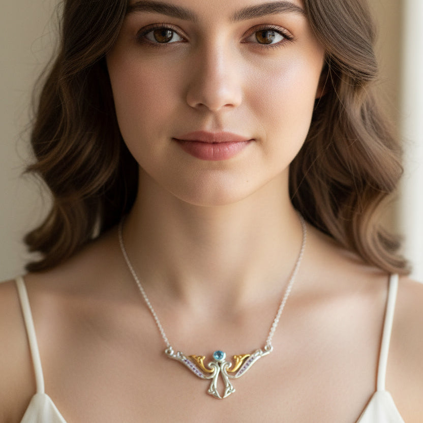 Kenndra Celtic Trinity Knot Necklace in Sterling Silver