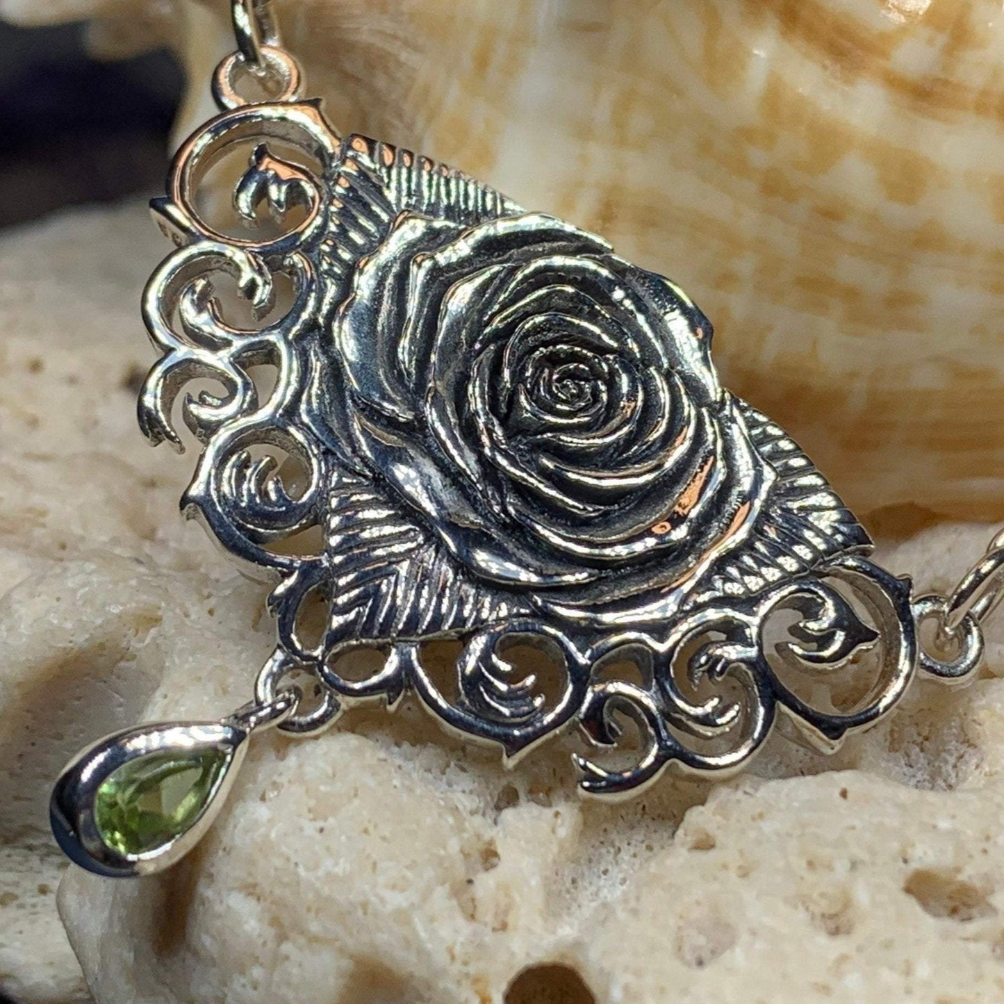 Wild Irish Rose Necklace in Sterling Silver — view 5