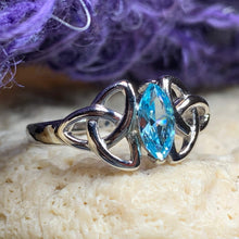 Load image into Gallery viewer, Topaz Trinity Knot Ring
