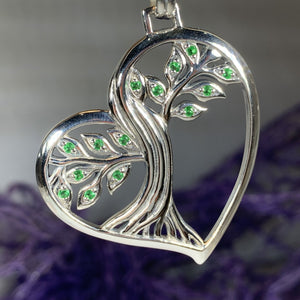 Tree of Life Necklace, Celtic Jewelry, Heart Pendant, Anniversary Gift, Friendship Gift, Graduation Gift, Survivor Gift, Nature Necklace