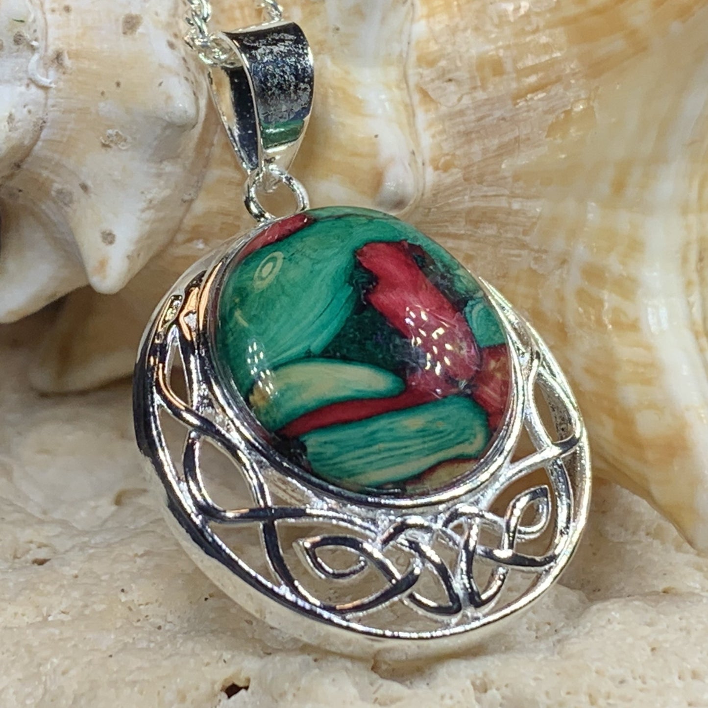 Scotland Heather Necklace, Heather Gem, Celtic Jewelry, Scotland Jewelry, Outlander Jewelry, Celtic Knot Necklace, Gift for Her, Graduation