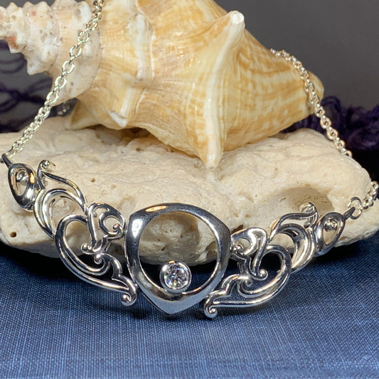 Eternal Love Necklace, Celtic Necklace, Irish Jewelry, Celtic Knot Jewelry, Scotland Jewelry, Mom Gift, Anniversary Gift, Wife Gift