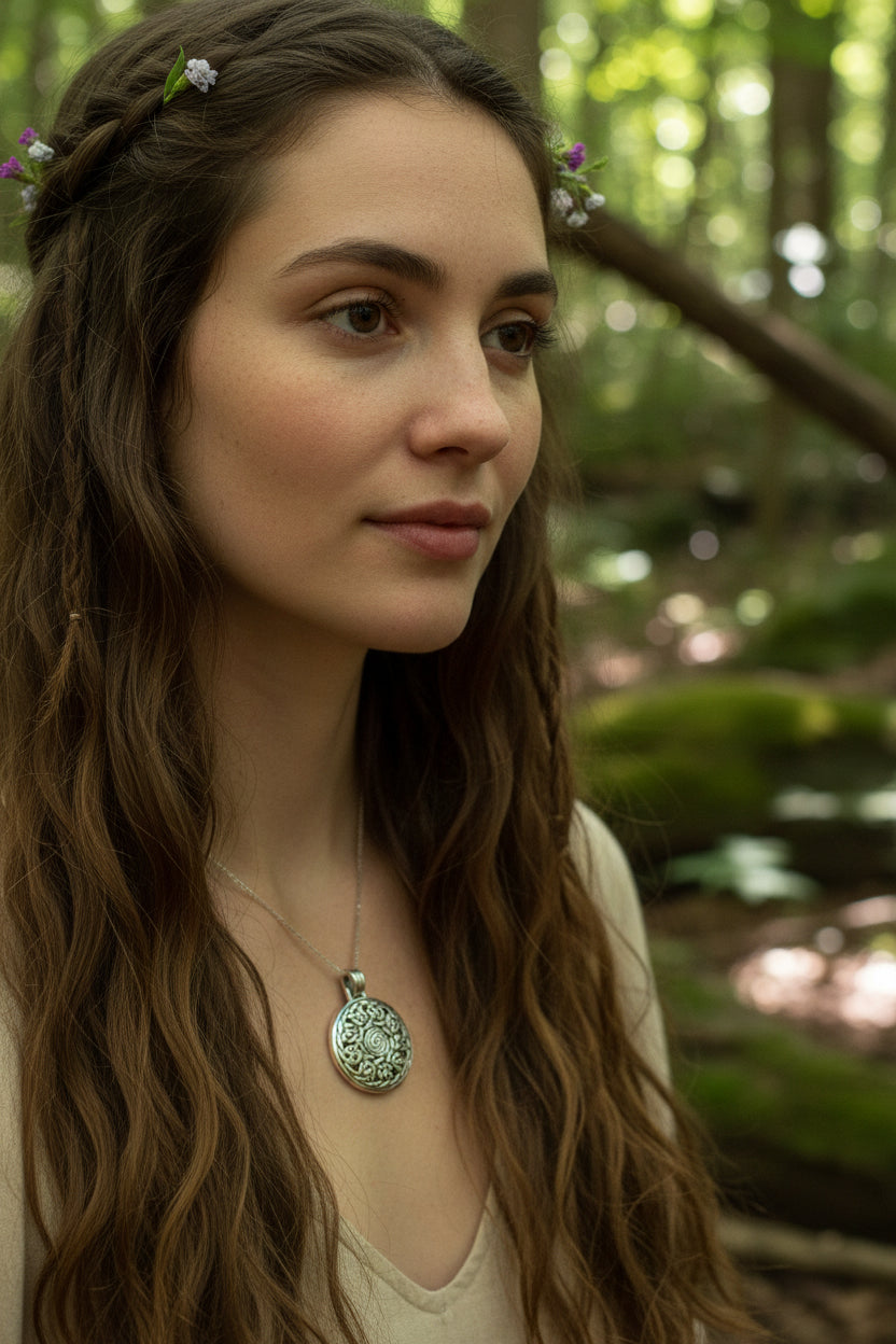 Eternal Celtic Spiral Necklace in Sterling Silver