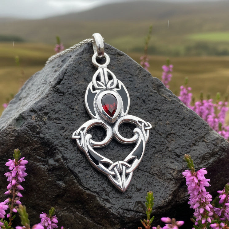 Cordelia Celtic Trinity Knot Necklace in Sterling Silver