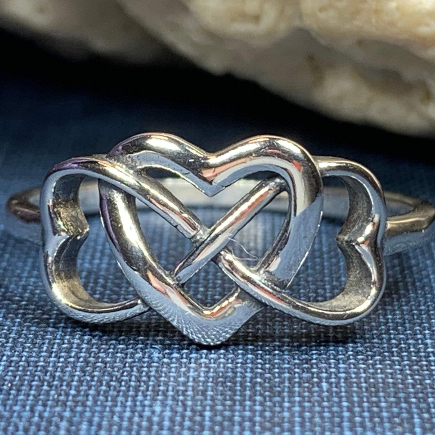 Milis Celtic Heart Ring in Sterling Silver — view 5