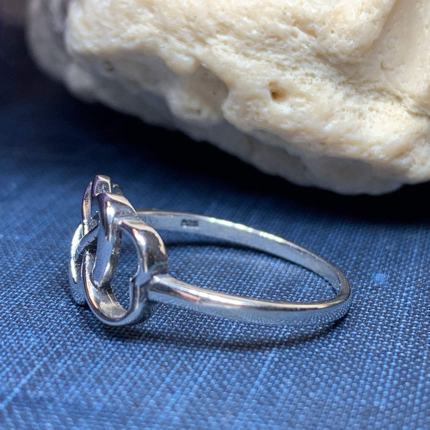 Milis Celtic Heart Ring in Sterling Silver — view 8