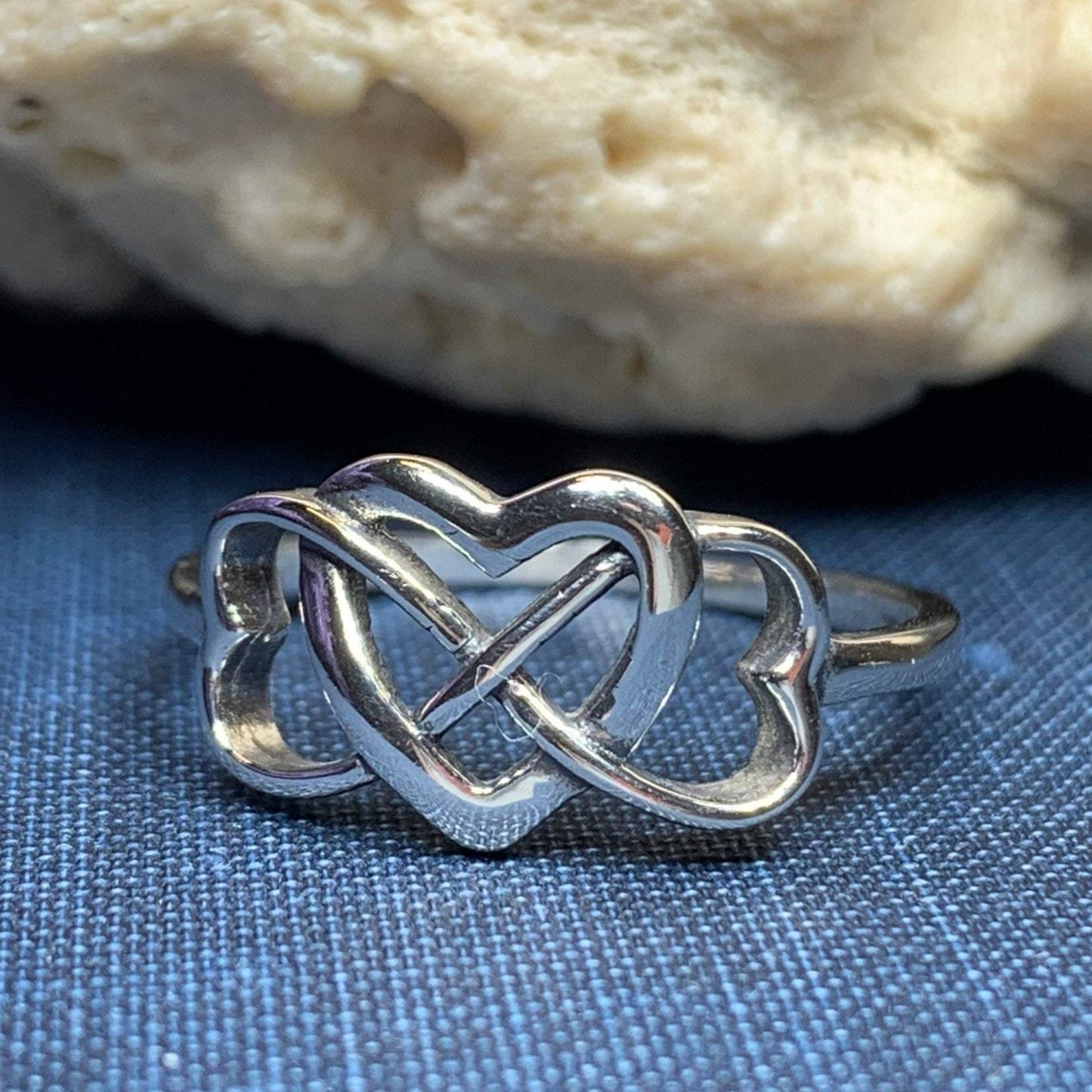 Milis Celtic Heart Ring in Sterling Silver — view 9