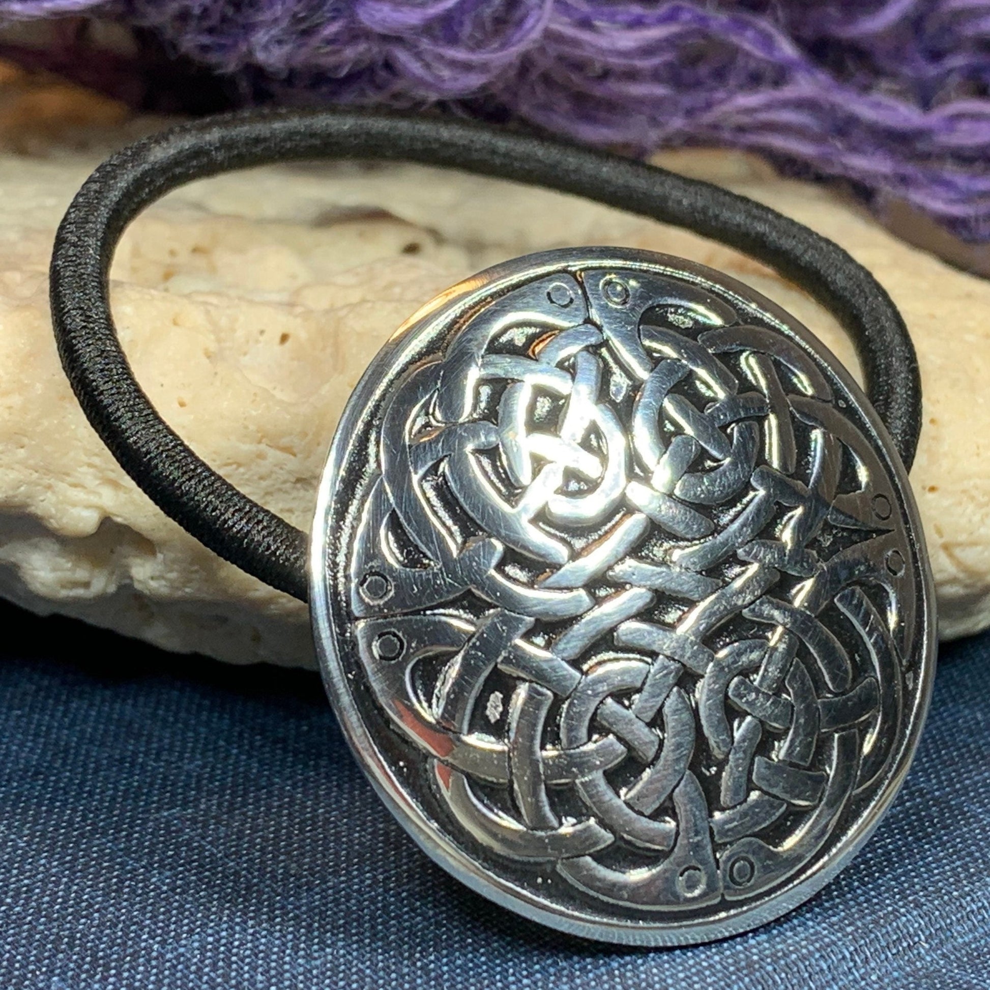 Celtic Knot Ponytail Holder, Celtic Jewelry, Norse Jewelry, Celtic Hair Clip, Viking Jewelry, Graduation Gift, Retirement Gift, Mom Gift