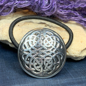 Celtic Knot Ponytail Holder, Celtic Jewelry, Norse Jewelry, Celtic Hair Clip, Viking Jewelry, Graduation Gift, Retirement Gift, Mom Gift