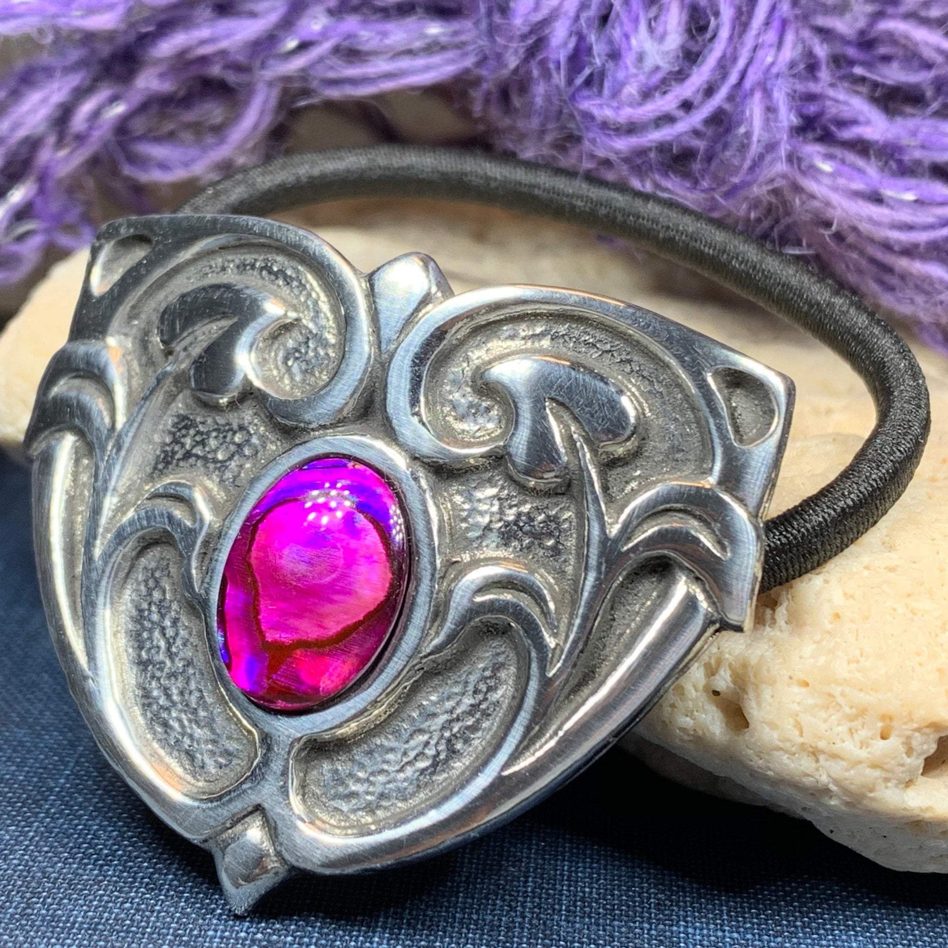 Celtic Vines Ponytail Holder in pewter