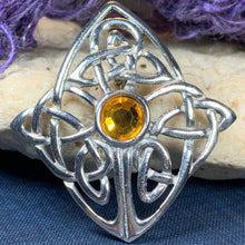 Load image into Gallery viewer, Amber Alyssa Celtic Knot Brooch
