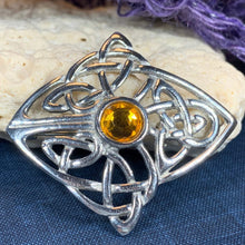 Load image into Gallery viewer, Amber Alyssa Celtic Knot Brooch 06
