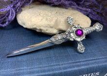 Load image into Gallery viewer, Stag Sword Kilt Pin
