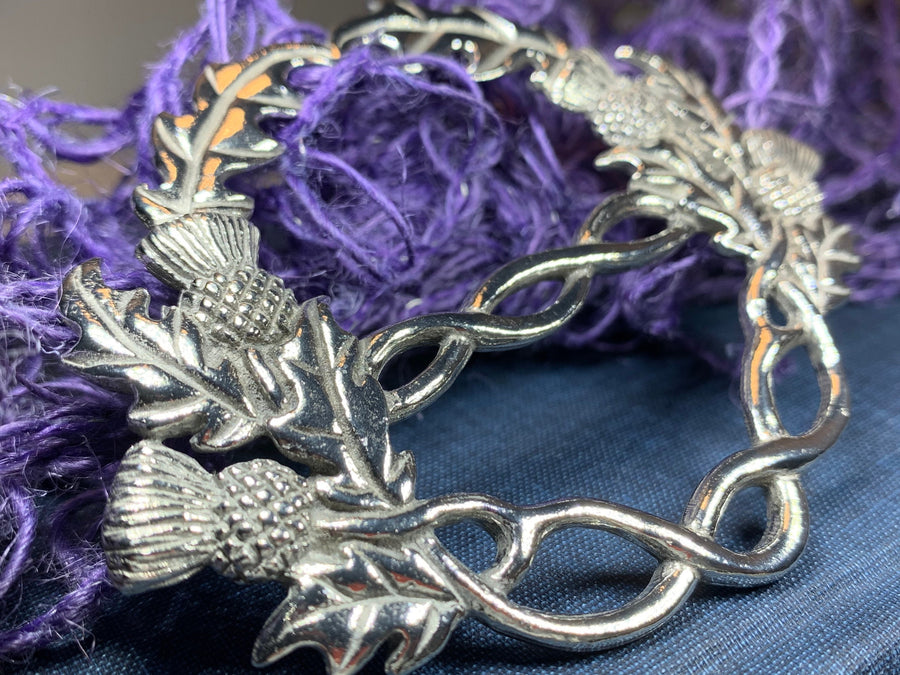 Thistle Scarf Ring, Scotland Jewelry, Celtic Jewelry, Nature Jewelry, Outlander Gift, Mom Gift, Wife Gift, Sister Gift, Friendship Gift