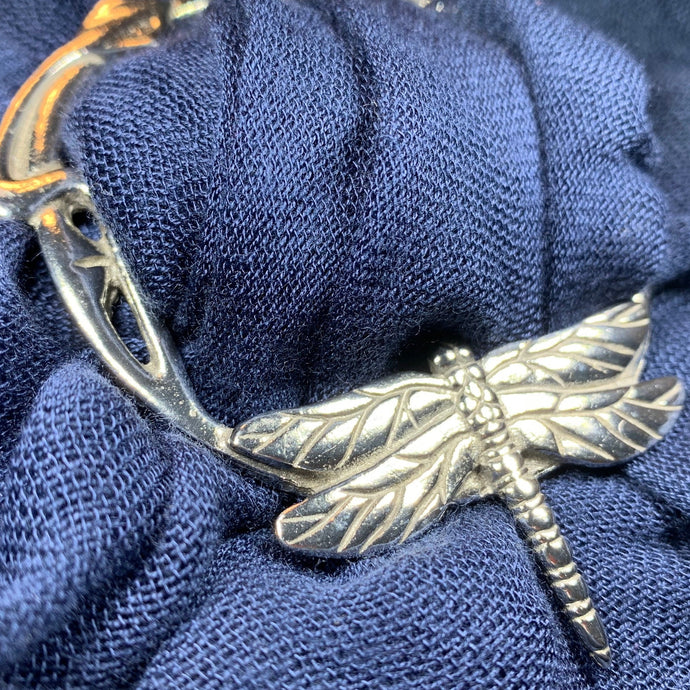 Dragonfly Scarf Ring, Scotland Jewelry, Celtic Jewelry, Nature Jewelry, Outlander Gift, Mom Gift, Wife Gift, Sister Gift, Friendship Gift