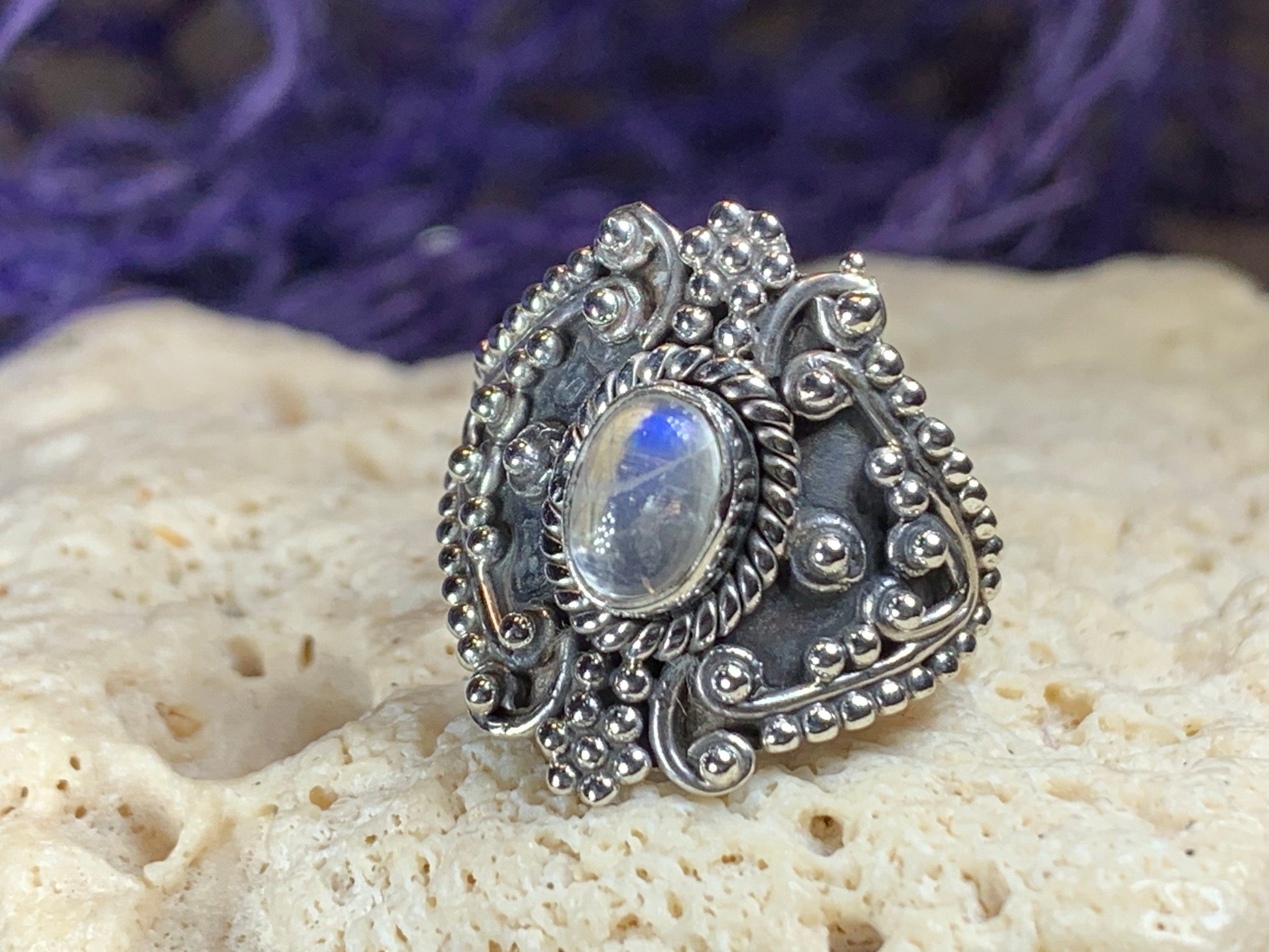 Jannon Celtic Moonstone Ring — view 6