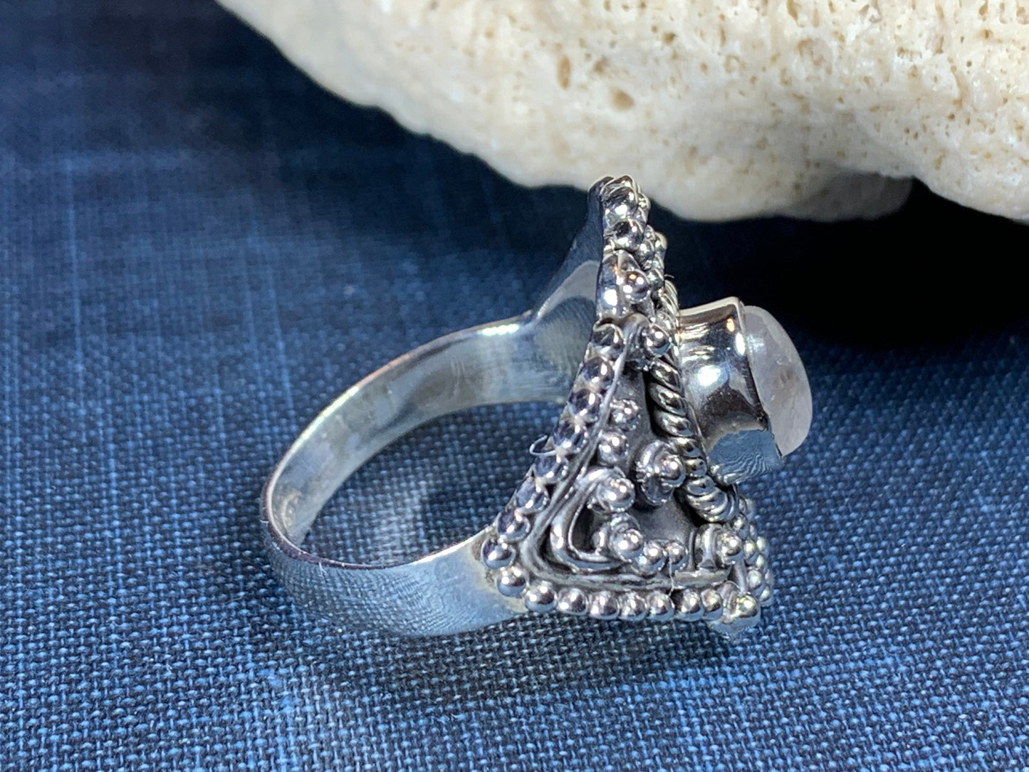 Jannon Celtic Moonstone Ring — view 4