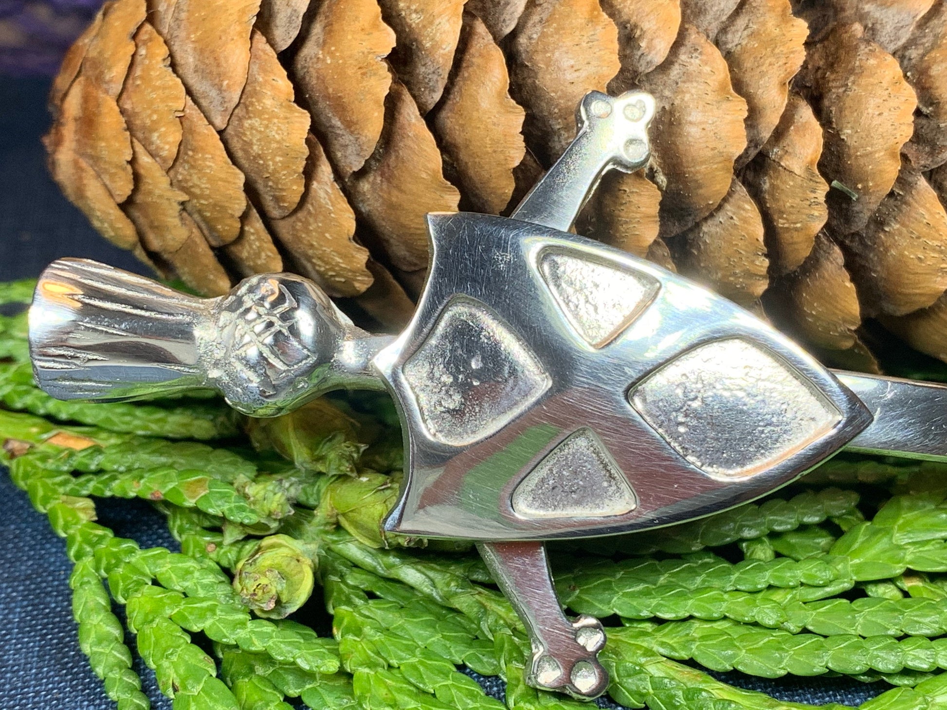Scottish Saltire Kilt Pin - Handmade in Scotland — view 7