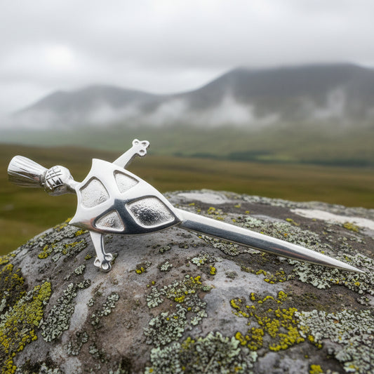 Scottish Saltire Kilt Pin - Handmade in Scotland
