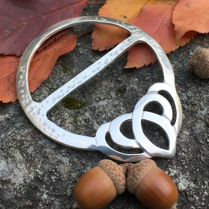 Pewter Celtic Heart Scarf Ring - Handmade in Scotland — view 5