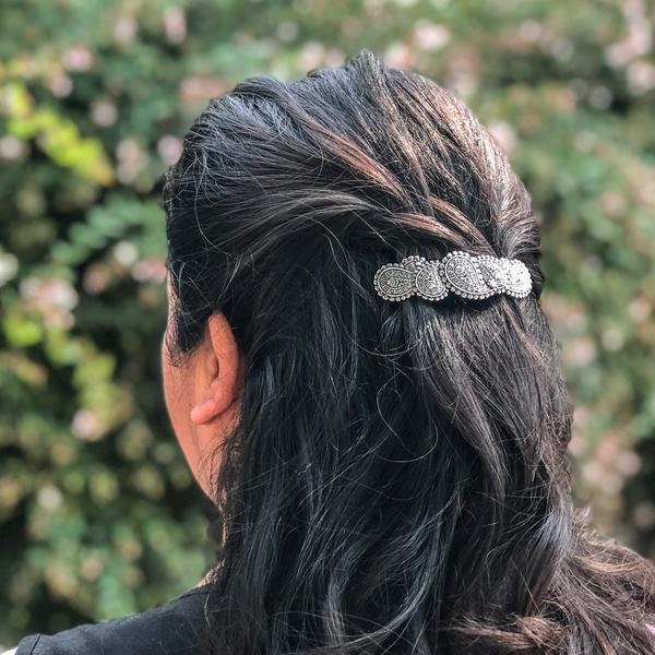 Scottish Paisley Hair Clip, Celtic Barrette, Scotland Jewelry, Friendship Gift, Celtic Hair Slide, Celtic Jewelry, Pewter Barrette