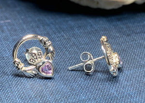 Claddagh Earrings, Celtic Jewelry, Irish Jewelry, Anniversary Gift, Graduation Gift, Best Friend Gift, Bridal Jewelry, Wife Gift, Mom Gift