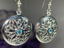 Load image into Gallery viewer, Blue Sky Trinity Knot Earrings
