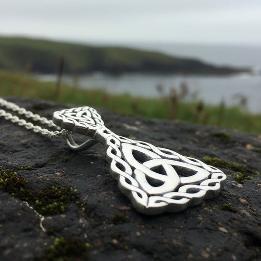 Naomh Celtic Trinity Knot Necklace in Sterling Silver