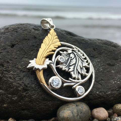 Load image into Gallery viewer, Lady of the Mist Flower Necklace in Sterling Silver

