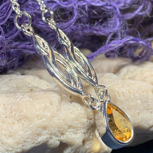 Lilias Celtic Knot Necklace in Sterling Silver — view 10