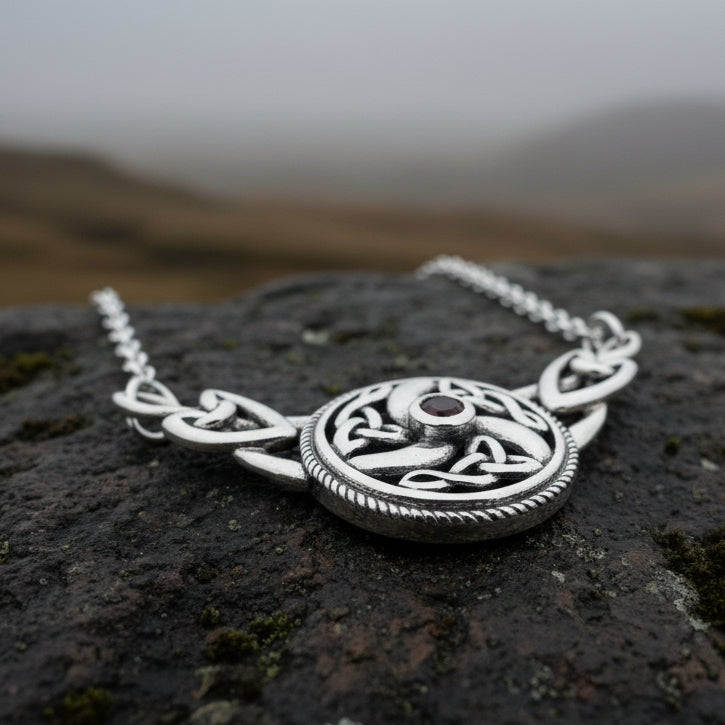 Celtic Wheel of Life Necklace in Sterling Silver — view 6