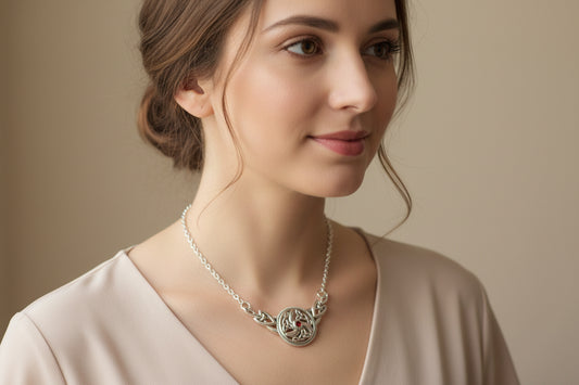 Celtic Wheel of Life Necklace in Sterling Silver — view 8