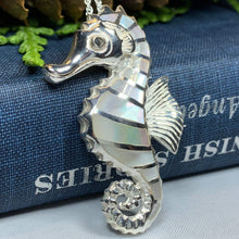 Load image into Gallery viewer, Abalone Seahorse Necklace 02
