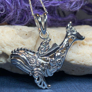 Celtic Whale Necklace, Fish Necklace, Nautical Jewelry, Mom Gift, Sea Jewelry, Ocean Jewelry, Animal Jewelry, Nature Jewelry, Beach Jewelry