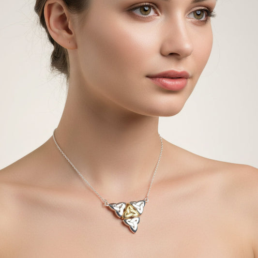 Kassity Celtic Trinity Knot Necklace in Sterling Silver