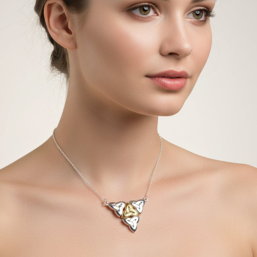 Kassity Celtic Trinity Knot Necklace in Sterling Silver