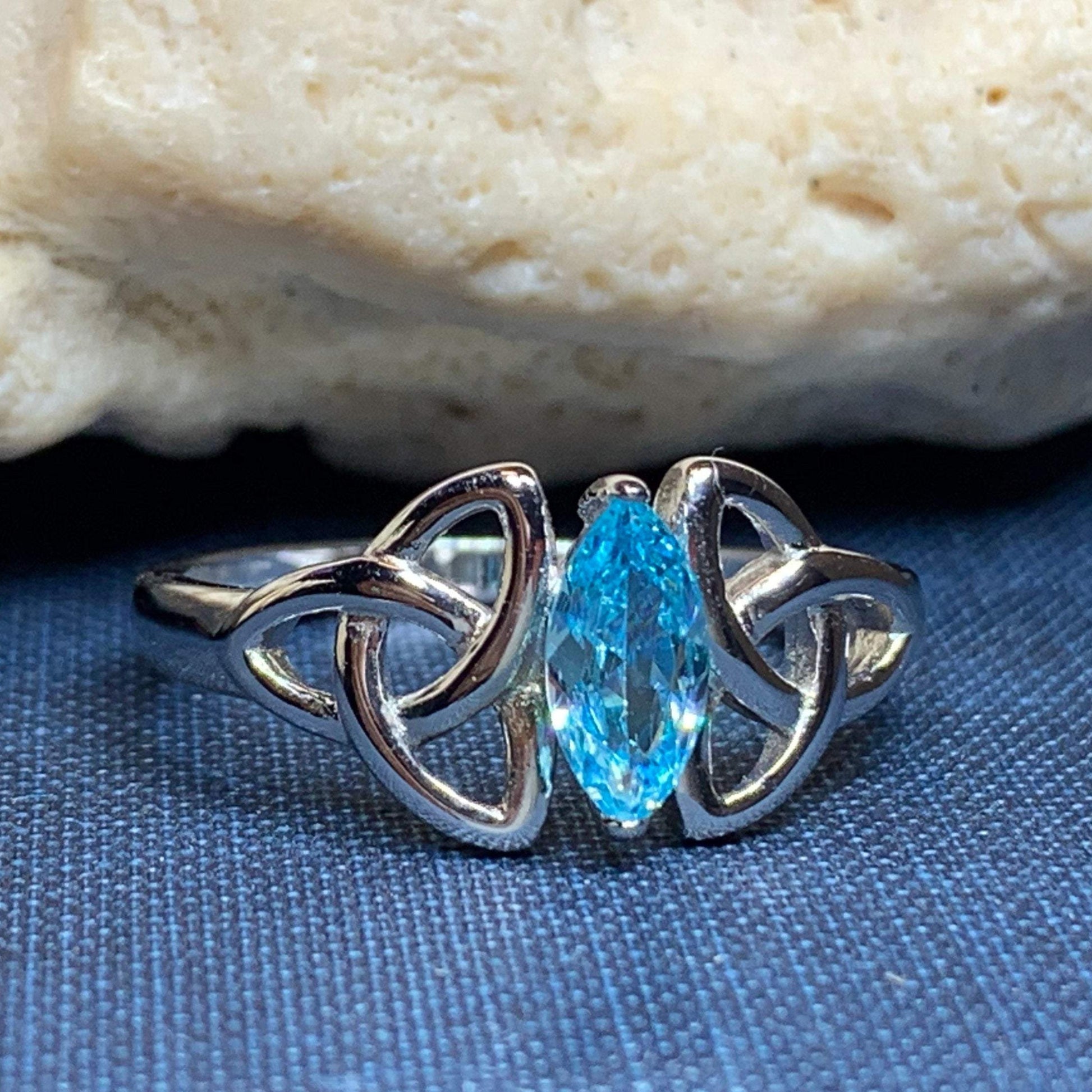 Topaz Trinity Knot Ring — view 8
