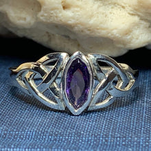 Load image into Gallery viewer, Mystic Topaz Trinity Knot Ring
