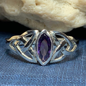 Mystic Topaz Trinity Knot Ring