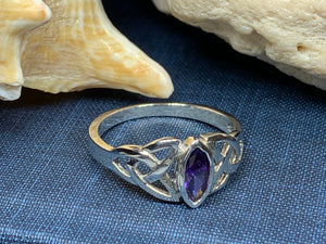 Mystic Topaz Trinity Knot Ring