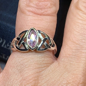 Pink Trinity Knot Ring