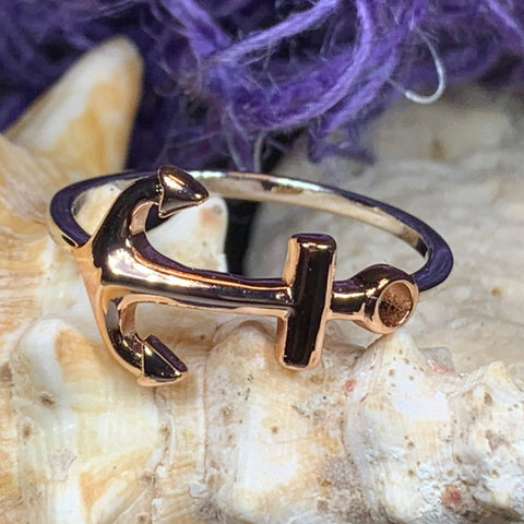 Load image into Gallery viewer, Rose Gold Hope Anchor Ring
